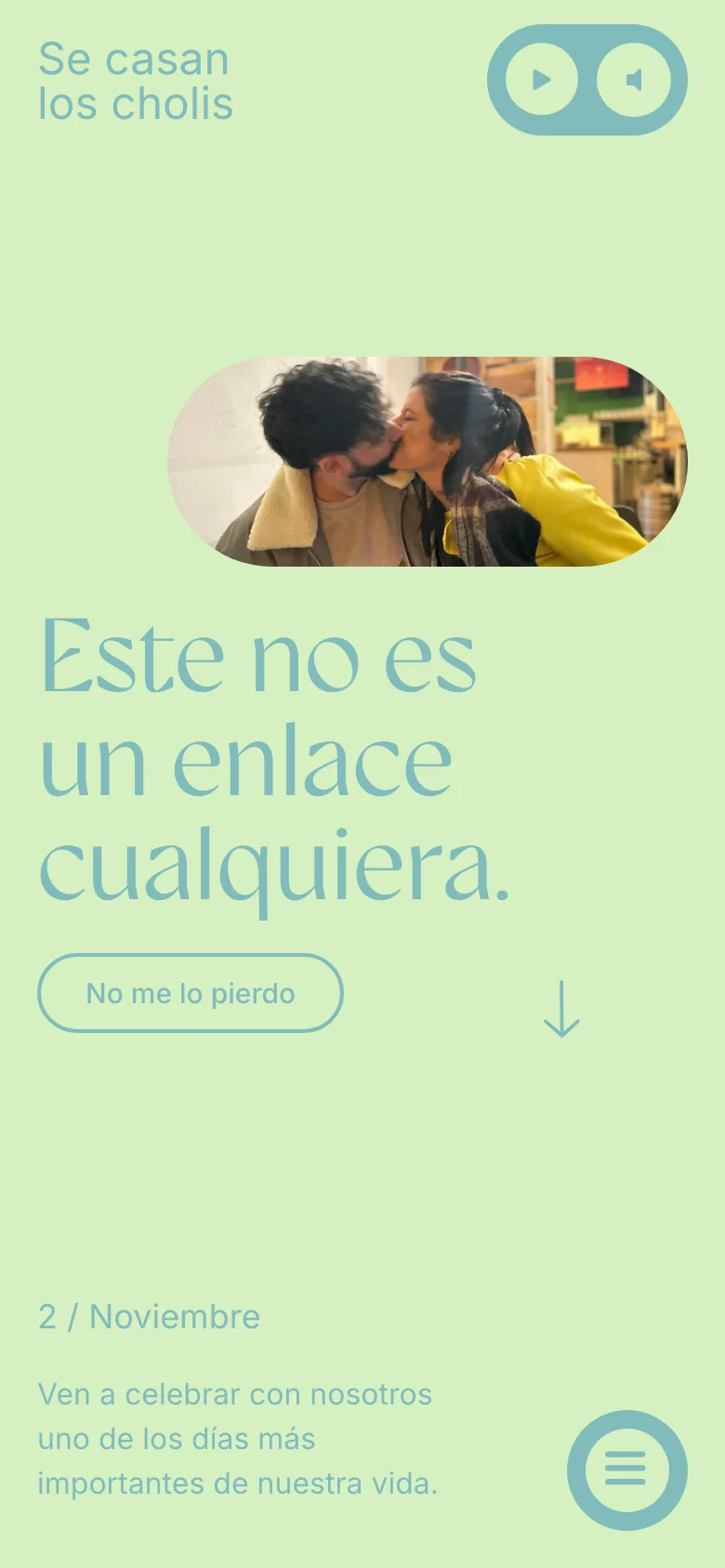 Se casan los Cholis: invitación en móvil