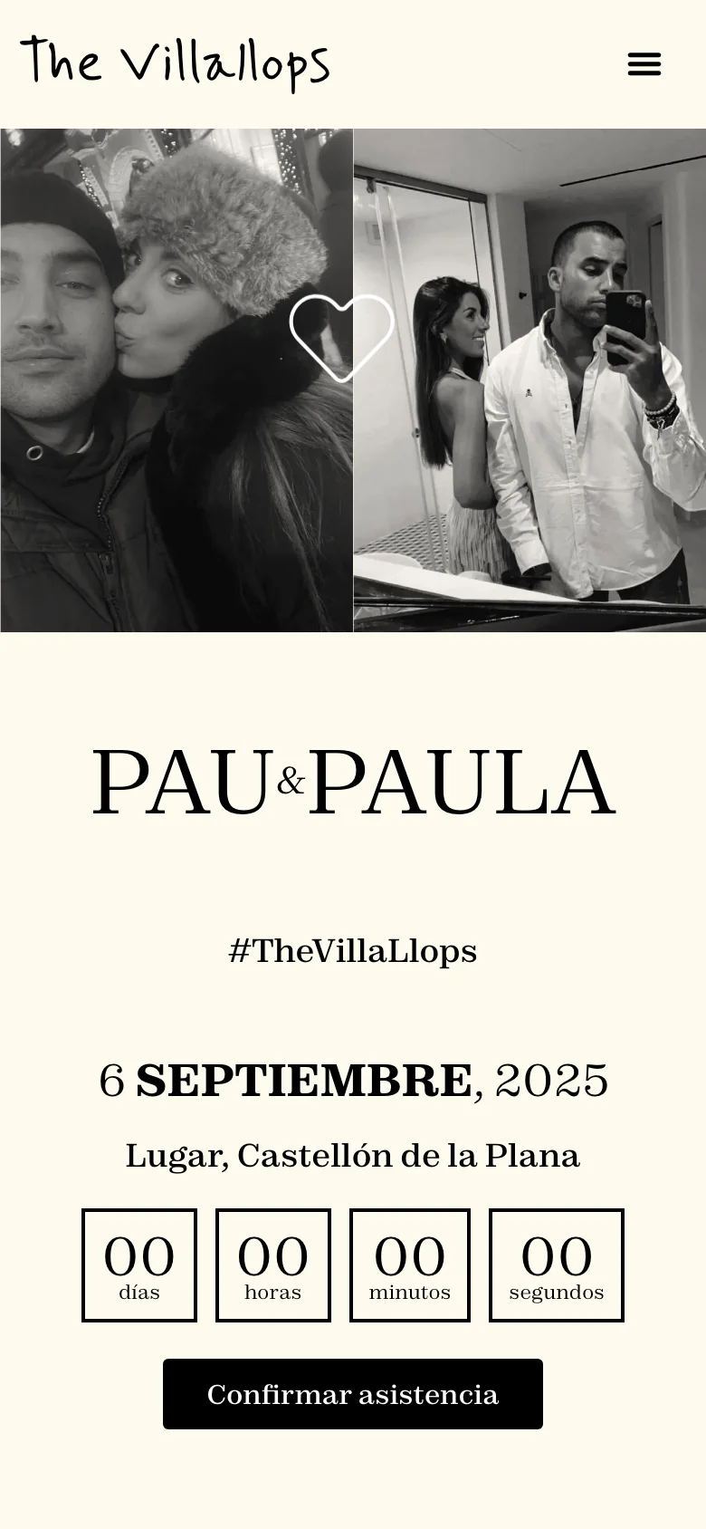 The Villallops: invitación en móvil