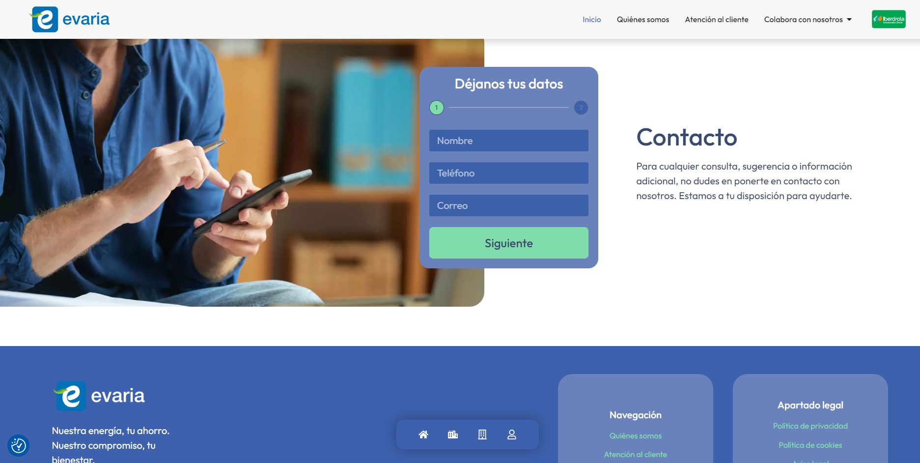 Diseño web evaria