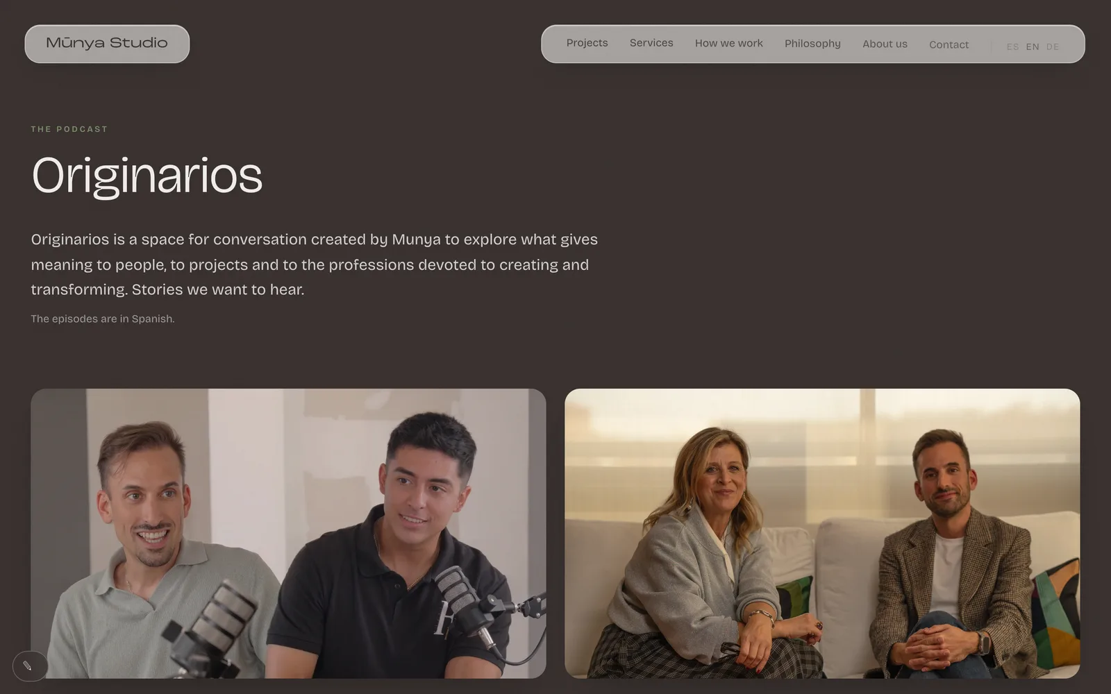 Munya Studio: Originarios