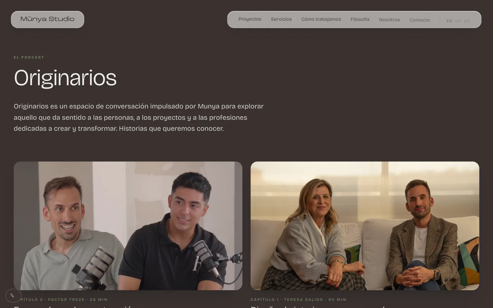 Munya Studio: Originarios