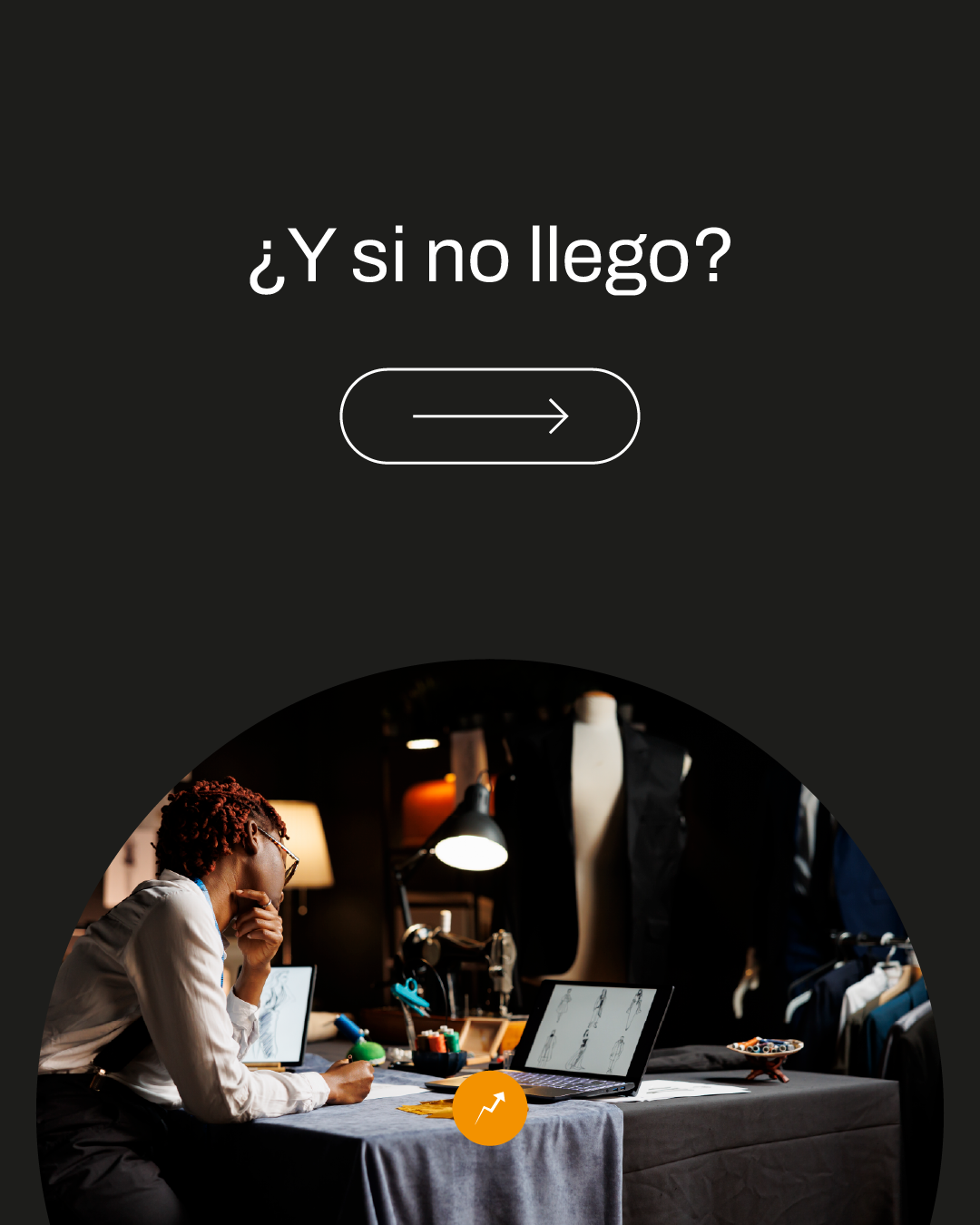 Mentes Inversoras · Una persona ante el ordenador, con la mano en la frente, junto a la pregunta ¿Y si no llego?